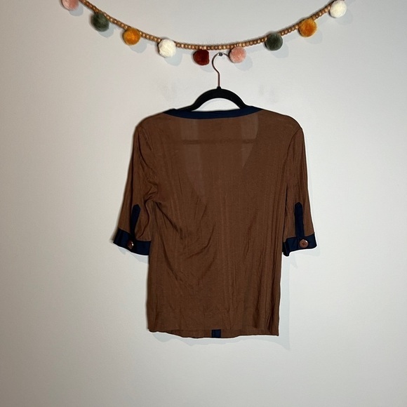 Marc by Marc Jacobs brown asymmetrical button cardigan - Picture 5 of 5